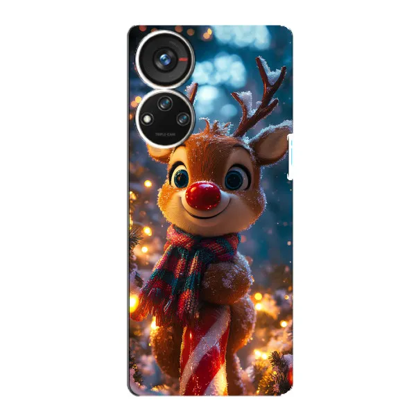Чехол с принтом «Олень с шарфом» для ZTE Blade V40s Чехол с принтом «Олень с шарфом» для ZTE Blade V40s