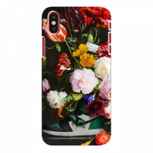 Брендновые Чехлы для iPhone X - (PREMIUMPrint) Nike цветы - купить на Floy.com.ua