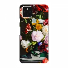 Брендновые Чехлы для Google Pixel 4a 5G - (PREMIUMPrint) Nike цветы - купить на Floy.com.ua