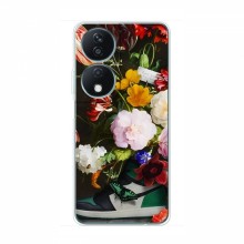 Брендновые Чехлы для Huawei Honor X7b - (PREMIUMPrint) Nike цветы - купить на Floy.com.ua