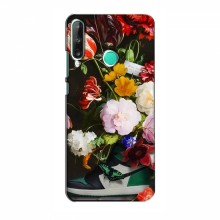 Брендновые Чехлы для Huawei Y7p (2020) - (PREMIUMPrint) Nike цветы - купить на Floy.com.ua