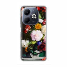 Брендновые Чехлы для Infinix Smart 8 Plus - (PREMIUMPrint) Nike цветы - купить на Floy.com.ua