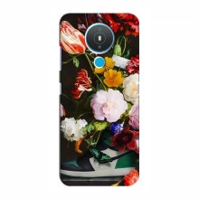 Брендновые Чехлы для Nokia Nokia 1.4 - (PREMIUMPrint) Nike цветы - купить на Floy.com.ua