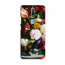 Брендновые Чехлы для Nokia 2.4 - (PREMIUMPrint) Nike цветы - купить на Floy.com.ua