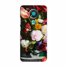 Брендновые Чехлы для Nokia 3.4 - (PREMIUMPrint) Nike цветы - купить на Floy.com.ua