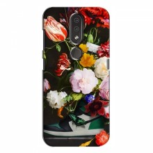 Брендновые Чехлы для Nokia 4.2 - (PREMIUMPrint) Nike цветы - купить на Floy.com.ua