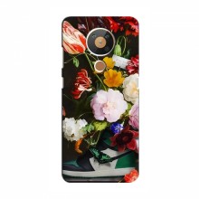 Брендновые Чехлы для Nokia 5.3 - (PREMIUMPrint) Nike цветы - купить на Floy.com.ua