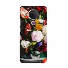 Брендновые Чехлы для Nokia 5.4 - (PREMIUMPrint) Nike цветы - купить на Floy.com.ua