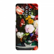 Брендновые Чехлы для Nokia 9 Pure View - (PREMIUMPrint) Nike цветы - купить на Floy.com.ua