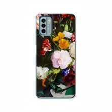 Брендновые Чехлы для Nokia G22 - (PREMIUMPrint) Nike цветы - купить на Floy.com.ua