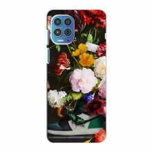 Брендновые Чехлы для Motorola MOTO G100 - (PREMIUMPrint) Nike цветы - купить на Floy.com.ua