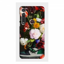 Брендновые Чехлы для Motorola MOTO G8 Plus - (PREMIUMPrint) Nike цветы - купить на Floy.com.ua