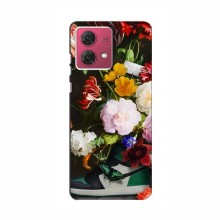 Брендновые Чехлы для Motorola MOTO G84 - (PREMIUMPrint) Nike цветы - купить на Floy.com.ua