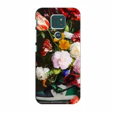 Брендновые Чехлы для Motorola MOTO G9 Play - (PREMIUMPrint) Nike цветы - купить на Floy.com.ua