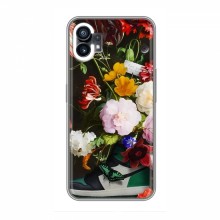 Брендновые Чехлы для Nothing Phone 1 - (PREMIUMPrint) Nike цветы - купить на Floy.com.ua