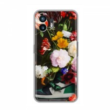 Брендновые Чехлы для Nothing Nothing Phone 2 - (PREMIUMPrint) Nike цветы - купить на Floy.com.ua