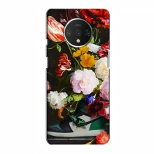 Брендновые Чехлы для OnePlus 7T - (PREMIUMPrint) Nike цветы - купить на Floy.com.ua