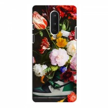 Брендновые Чехлы для OnePlus 8 - (PREMIUMPrint) Nike цветы - купить на Floy.com.ua