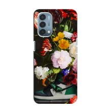 Брендновые Чехлы для OnePlus Nord N200 5G (DE211) - (PREMIUMPrint) Nike цветы - купить на Floy.com.ua