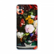 Брендновые Чехлы для OPPO a54s - (PREMIUMPrint) Nike цветы - купить на Floy.com.ua