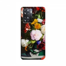 Брендновые Чехлы для OPPO a57s - (PREMIUMPrint) Nike цветы - купить на Floy.com.ua