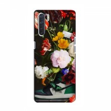 Брендновые Чехлы для OPPO A91 - (PREMIUMPrint) Nike цветы - купить на Floy.com.ua