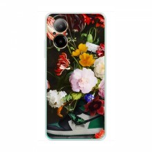 Брендновые Чехлы для RealMe C67 - (PREMIUMPrint) Nike цветы - купить на Floy.com.ua