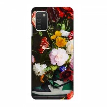 Брендновые Чехлы для Samsung Galaxy A03s - (PREMIUMPrint) Nike цветы - купить на Floy.com.ua