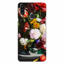 Брендновые Чехлы для Samsung Galaxy A20s (A207) - (PREMIUMPrint) Nike цветы - купить на Floy.com.ua