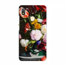 Брендновые Чехлы для TECNO POP 3 - (PREMIUMPrint) Nike цветы - купить на Floy.com.ua