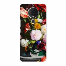 Брендновые Чехлы для TECNO Spark 6 - (PREMIUMPrint) Nike цветы - купить на Floy.com.ua