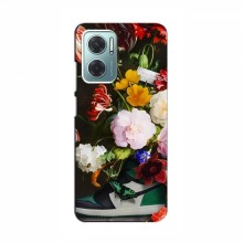 Брендновые Чехлы для Xiaomi Redmi Note 11E - (PREMIUMPrint) Nike цветы - купить на Floy.com.ua