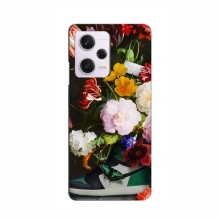 Брендновые Чехлы для Xiaomi Redmi Note 12T Pro - (PREMIUMPrint) Nike цветы - купить на Floy.com.ua