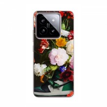 Брендновые Чехлы для Xiaomi 14 - (PREMIUMPrint) Nike цветы - купить на Floy.com.ua