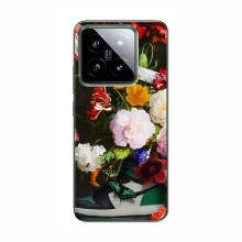 Брендновые Чехлы для Xiaomi 14 Pro - (PREMIUMPrint) Nike цветы - купить на Floy.com.ua