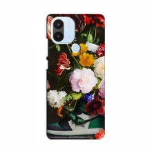 Брендновые Чехлы для Xiaomi POCO C50 - (PREMIUMPrint) Nike цветы - купить на Floy.com.ua