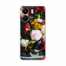 Брендновые Чехлы для Xiaomi POCO C65 - (PREMIUMPrint) Nike цветы - купить на Floy.com.ua