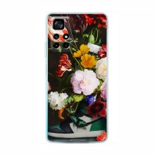 Брендновые Чехлы для Xiaomi POCO M4 Pro 5G - (PREMIUMPrint) Nike цветы - купить на Floy.com.ua