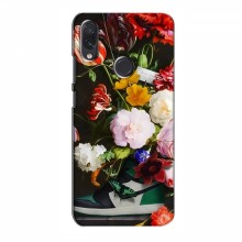 Брендновые Чехлы для Xiaomi Redmi Note 7 - (PREMIUMPrint) Nike цветы - купить на Floy.com.ua