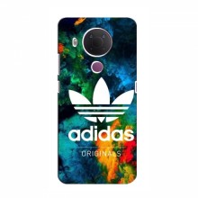 Чехлы Адидас для Нокиа 5.4 (AlphaPrint) Adidas-яркий - купить на Floy.com.ua