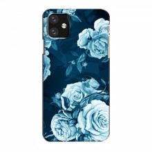 Чехлы (ART) Цветы на iPhone 12 mini (VPrint) Голубые Бутоны - купить на Floy.com.ua