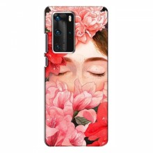 Чехлы (ART) Цветы на Huawei P40 Pro (VPrint) Глаза в цветах - купить на Floy.com.ua