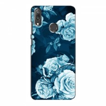 Чехлы (ART) Цветы на Huawei Y7 2019 (VPrint) Голубые Бутоны - купить на Floy.com.ua