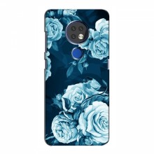 Чехлы (ART) Цветы на Nokia 6.2 (2019) (VPrint) Голубые Бутоны - купить на Floy.com.ua