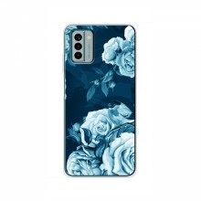 Чехлы (ART) Цветы на Nokia G22 (VPrint) Голубые Бутоны - купить на Floy.com.ua