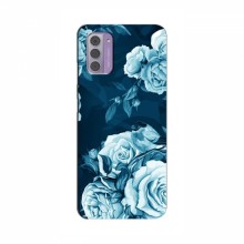 Чехлы (ART) Цветы на Nokia G42 (VPrint) Голубые Бутоны - купить на Floy.com.ua