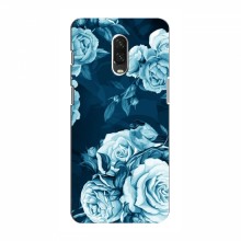 Чехлы (ART) Цветы на OnePlus 6T (VPrint) Голубые Бутоны - купить на Floy.com.ua