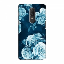 Чехлы (ART) Цветы на OnePlus 6 (VPrint) Голубые Бутоны - купить на Floy.com.ua