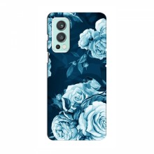 Чехлы (ART) Цветы на OnePlus Nord 2 (VPrint) Голубые Бутоны - купить на Floy.com.ua