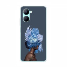 Чехлы (ART) Цветы на RealMe C33 (VPrint) Цветы на голове - купить на Floy.com.ua